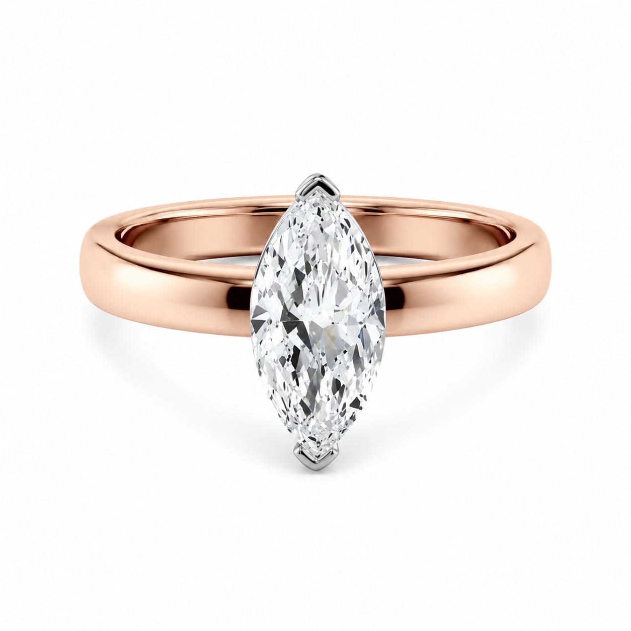V Claw Marquise Ring